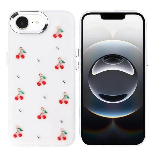 Zore Apple ile uyumlu iPhone 16E Kılıf Airbag Tasarımlı Simli Şeffaf Kutup Kapak ürün görseli 1