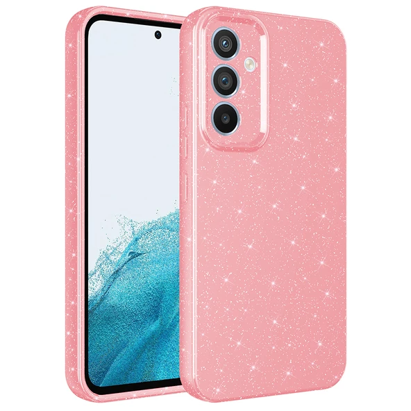 Zore Galaxy ile uyumlu S24 FE Kılıf Kamera Korumalı Simli Lüks Koton Kapak ürün görseli 1