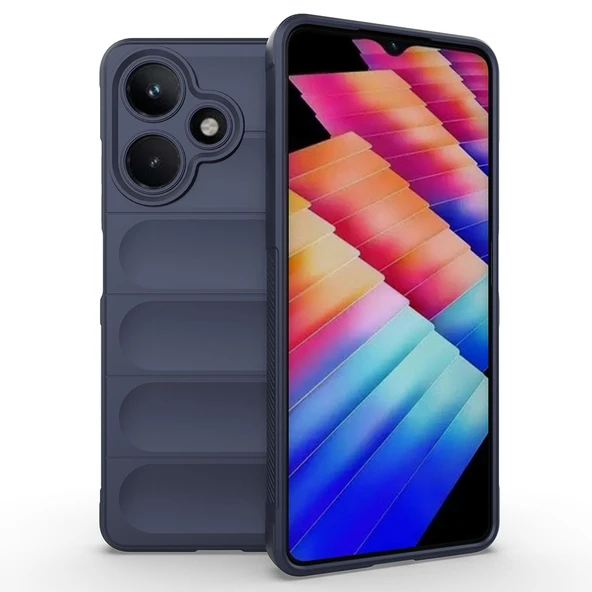 Zore İnfinix ile uyumlu Hot 30 Kılıf Esnek TPU Oyuklu Arka Yüzey Tasarımlı Etnik Silikon Kapak ürün görseli 1