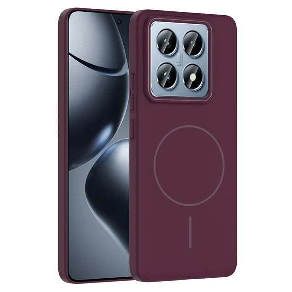Zore Xiaomi ile uyumlu 14T Pro Kılıf M-safe Şarj Özellikli Ruby Sert Kapak ürün görseli 1