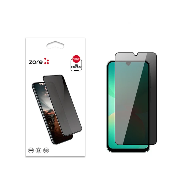 Zore Galaxy ile uyumlu A26 New 5D Privacy Temperli Ekran Koruyucu ürün görseli 1