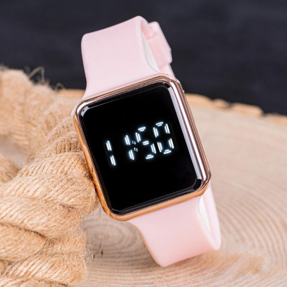 Pinkoli Watch Pembe Renk Dokunmatik Led Ekran Rose Kasa Kız Çocuk Kadın Saati ST-304002 ürün görseli 1