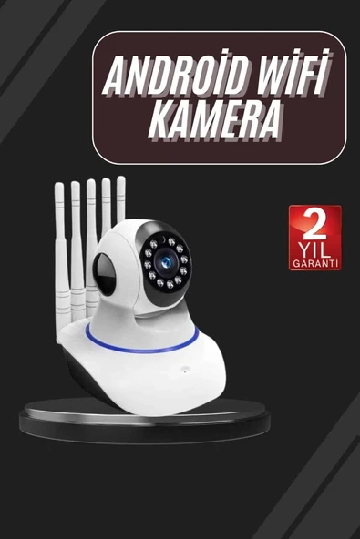 LED Aydınlatmalı 5 Antenli Motorlu 1080P Wifi Kamera Sensörlü ürün görseli 1