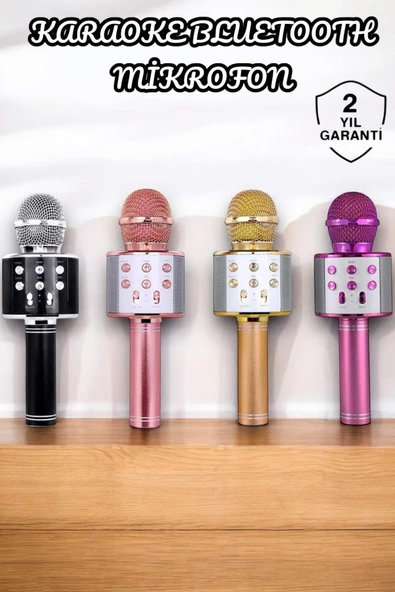 Şarjlı ve Uzun Pil Ömürlü Karaoke Mikrofon USB Bellek Destekli, Profesyonel Ses ürün görseli 1