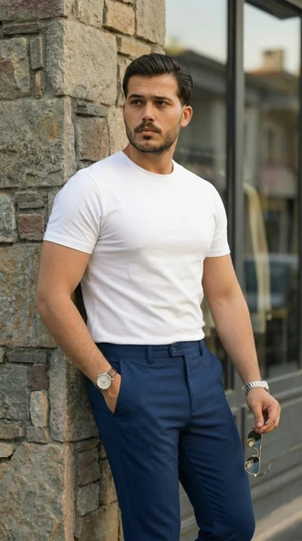 Erkek Slim Fit Dilli Kumaş Pantolon - Resim 2