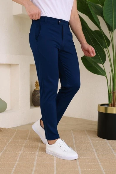 Erkek Slim Fit Dilli Kumaş Pantolon - Resim 3