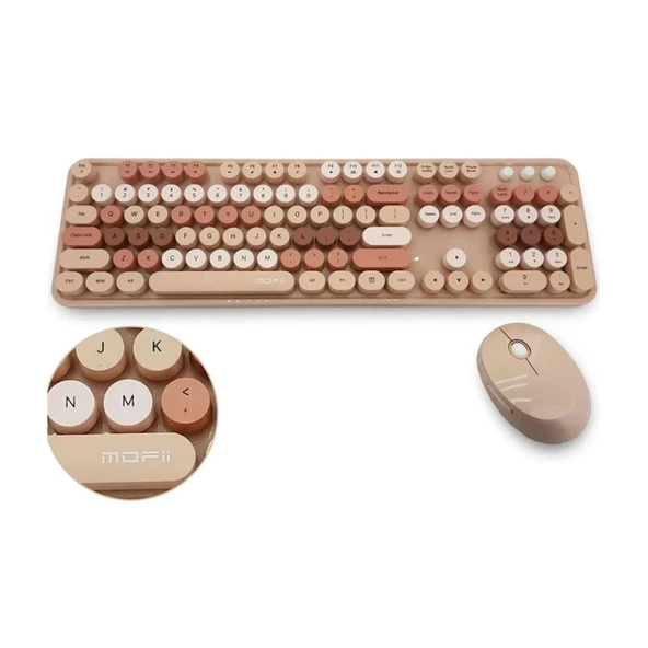 Mofii Kahverengi Sweet Dm Combo Klavye Mouse Set ürün görseli 1