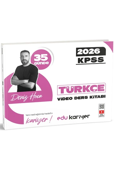 Edu Kariyer Deniz Hoca 2026 KPSS 35 Günde Türkçe Video Ders Kitabı ürün görseli 1