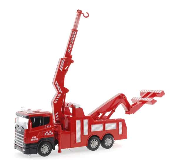 Die Cast Sürtmeli Vinçli Kurtarıcı İtfaiye Aracı - Resim 5