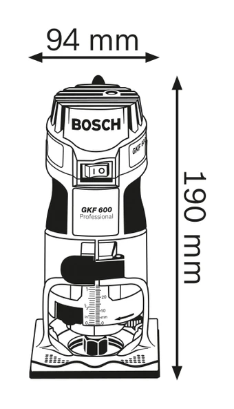 Bosch GKF 600 Kenar Frezesi - Resim 3