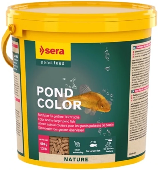 Sera Pond Color Sticks Nature 250 GR Poşette Skt :05/2028 Japon Koi balığı yemi ürün görseli 1