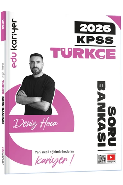Edu Kariyer Deniz Hoca 2026 KPSS Türkçe Video Çözümlü Soru Bankası ürün görseli 1