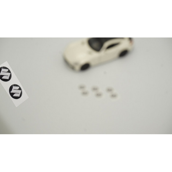 Suzuki Logo Jant Torpido Direksiyon 9mm Damla Sticker Logo Seti ürün görseli 1