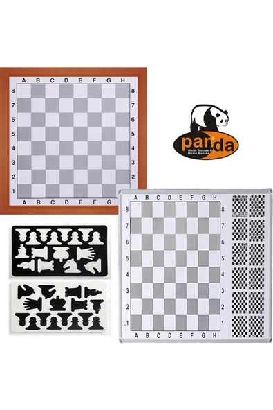 Panda Satranç Tahtası 70x90 Cm Manyetik-mıknatıslı-duvara Monte ürün görseli 1