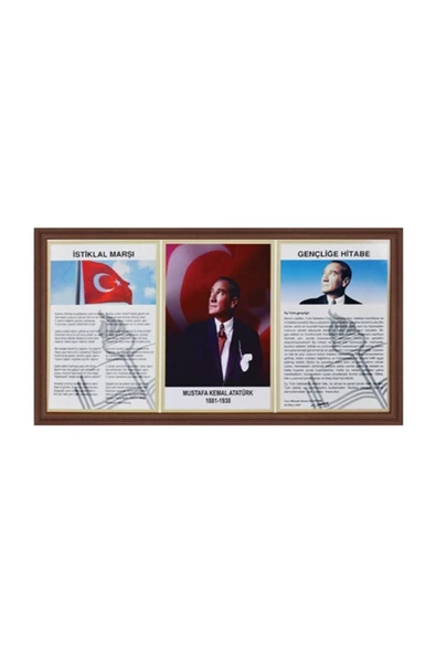 SECRON 3'lü Milli Levha Mdf Çerçeve 45x90 Cm ürün görseli 1