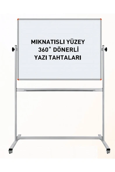 Panda 120x200 Cm Mıknatıs Yüzey Mobil Yazı Tahtası 360 Dönerli Pano ürün görseli 1