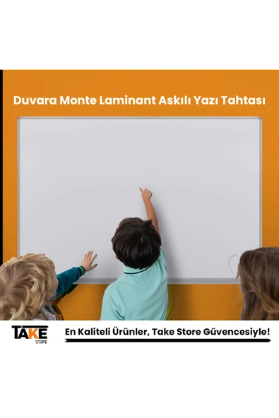 Panda Duvara Monte Laminant Askılı Yazı Tahtası 90x180cm Beyaz ürün görseli 1