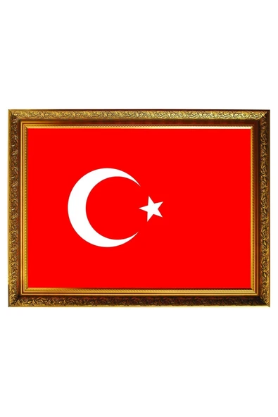 Panda 40x60 Cm Atatürk Köşesi Lüks Yaldızlı Çerçeveli Türk Bayrağı Bayrak Tablo ürün görseli 1