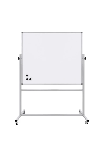 Panda 120x140 Mobil 360 Derece Dönerli Çift Taraflı Mıknatıs Yüzey Tekerlekli Ayaklı Yazı Tahtası ürün görseli 1