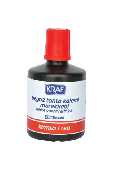 KRAF Beyaz Tahta Kalem Mürekkebi 100ml Kırmızı 450g1 ürün görseli 1