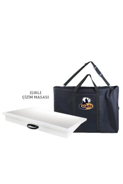 Panda 909 35x50 Cm Led Işıklı Masa Üstü Çizim Masası Çantalı Glb ürün görseli 1