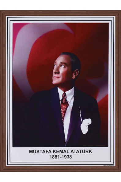 Panda 50x70 Cm Atatürk Köşesi Mdf Çerçeveli Atatürk Portresi Tablo ürün görseli 1