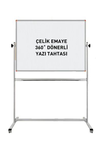 Panda 120x120 Cm Çelik Emaye Yüzey Mobil Yazı Tahtası 360 Dönerli ürün görseli 1