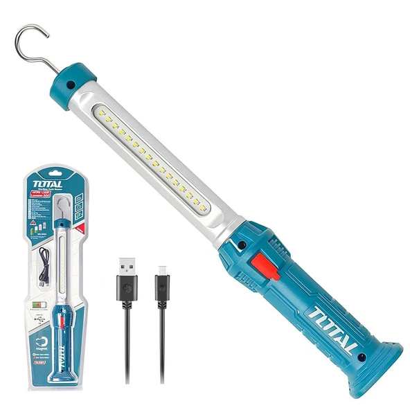 Total TWLI35261 Şarjlı Askılı Mıknatıslı Led Lamba Çalışma Işığı 300 Lümen 3.5W Usb Şarjlı Lion Pil ürün görseli 1