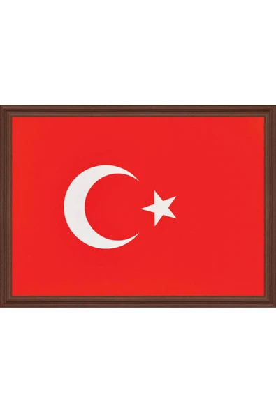 Panda 30X45 CM TÜRK BAYRAĞI (mdf çerçeveli) PORTRE TABLO PANO-PAN407 ürün görseli 1