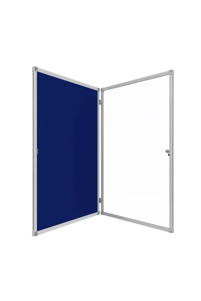 Panda 100x100 Cm Alüminyum Kilitli Kapaklı Ince Camekanlı Ilan Duyuru Sunum Pano ürün görseli 1