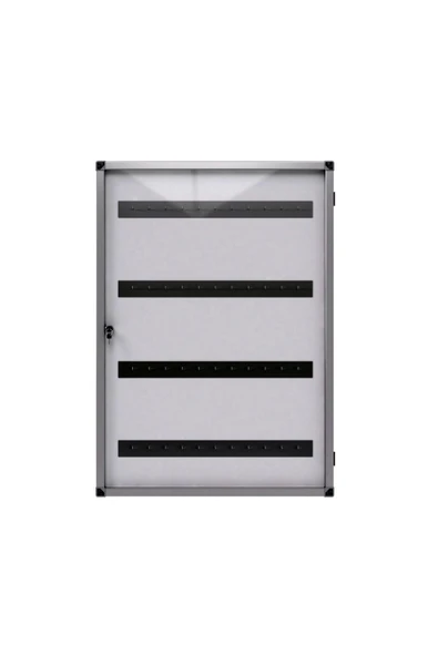 Panda 37x52 Cm 40'lı Anahtar Dolabı Ince Alüminyum Kapaklı Pano ürün görseli 1