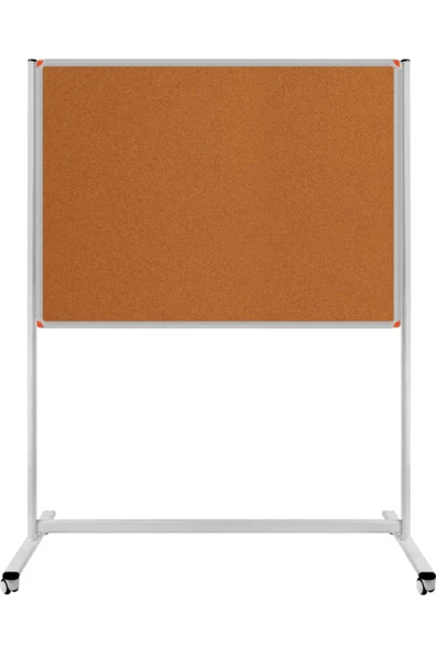 Panda 90X180 CM SABİT TEK TARAFLI- TEKERLEKLİ  AYAKLI MANTAR PANO-PAN172 ürün görseli 1