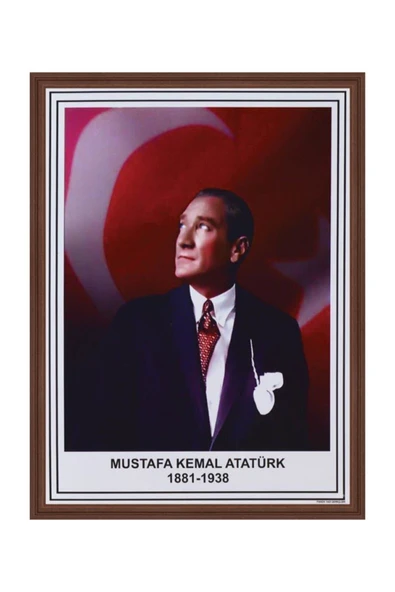 Panda Yayınları Mustafa Kemal Atatürk Portresi Tablo Ahşap Çerçeve 35 x 50 cm ürün görseli 1