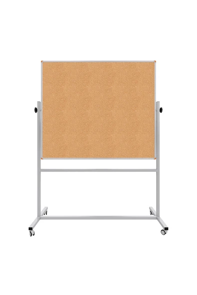 Panda 120x200 Cm Mantar Pano Çift Taraflı Mobil Çift Taraflı 360 Dönerli Tekerlekli ürün görseli 1