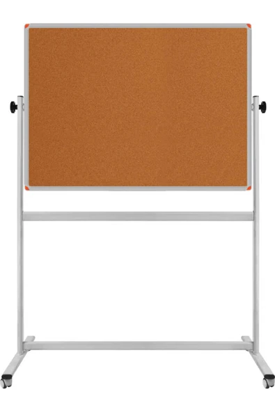 Panda 90X120 CM ÇİFT TARAFLI 360 DÖNERLİ TEKERLEKLİ MOBİL MANTAR PANO-PAN176 ürün görseli 1