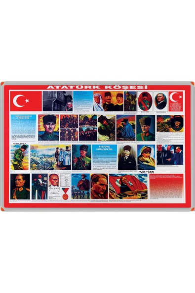 Panda 70X100 CM ATATÜRK?KÖŞESİ PORTRE TABLO PANO (Alüminyum Çerçeve)-PAN501 ürün görseli 1