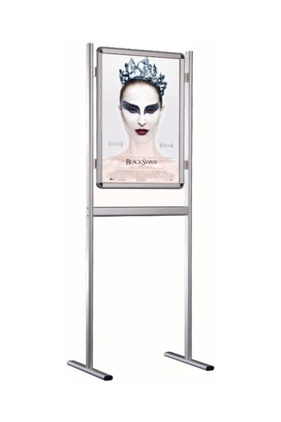 OfisDS B2 50X70 cm Yüksek Alüminyum Tek Taraflı Mobil Kaldırım Reklam Poster Pano ürün görseli 1