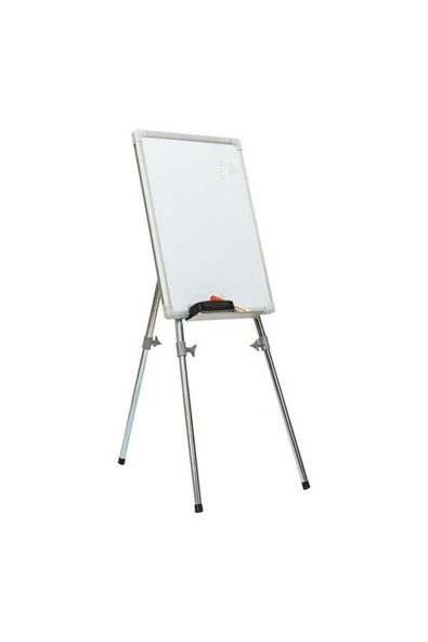 İnterpano 40 x 55 Elegant Çerçeve Laminant Yüzeyli Teleskopik Ayaklı Beyaz Yazı Tahtası ürün görseli 1