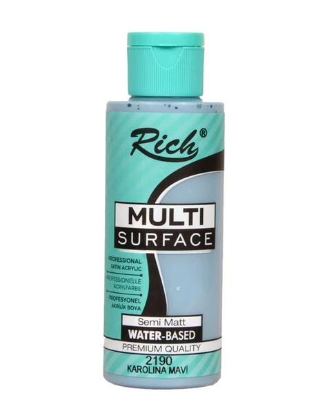 Rich Multi Surface Akrilik Boya Karolina Mavi 120cc ürün görseli 1