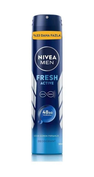 Nivea Men Fresh Active Erkek Deodorant 200 Ml ürün görseli 1