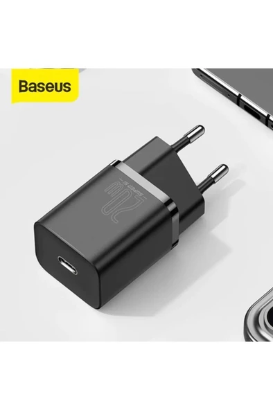 Baseus Super Si QC 20 W Type-C Siyah Hızlı Şarj Adaptörü Teşhir ürün görseli 1