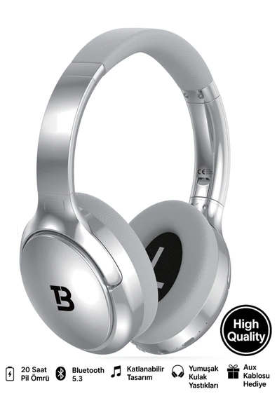 Tech&bello accessories Kablosuz Kulaküstü Bluetooth Kulaklık Stereo-Mikrofon-aux HK-033 ürün görseli 1