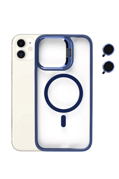 Tech&bello accessories 11 Kılıf Magsafe uyumlu Kamera Standlı +Lens koruyuculu Kapak ürün görseli 1