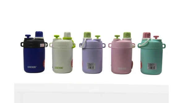Dodge Çelik Termos Matara Çocuk 450Ml Beyaz - Resim 7