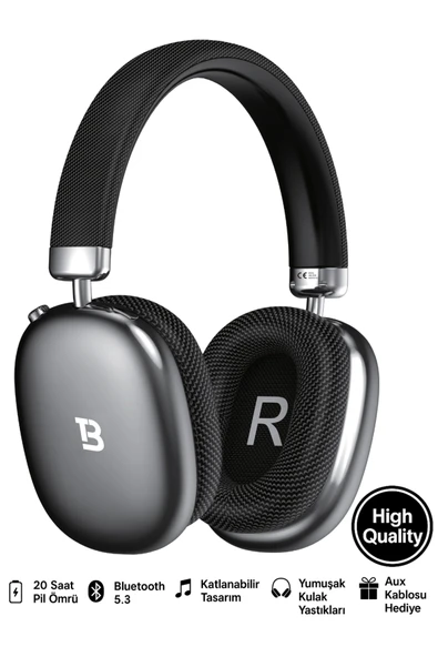 Tech&bello accessories Kablosuz Kulaküstü Bluetooth Kulaklık Stereo-Mikrofon-aux HK-034 ürün görseli 1