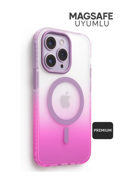 Tech&bello accessories iphone 14 Pro Max Kılıf Magsafe uyumlu Renk geçişli Darbe emici Degrade Kapak ürün görseli 1