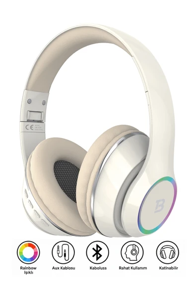 Tech&bello accessories Kablosuz Kulaküstü Bluetooth Kulaklık Stereo-Mikrofon-aux HK-035 ürün görseli 1