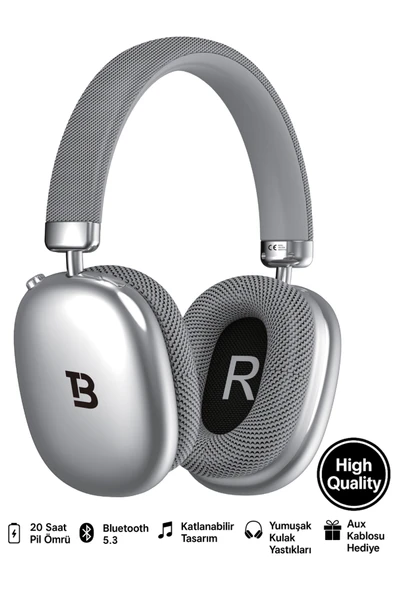 Tech&bello accessories Kablosuz Kulaküstü Bluetooth Kulaklık Stereo-Mikrofon-aux HK-034 ürün görseli 1