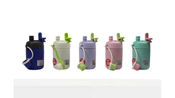 Dodge Çelik Termos Matara Çocuk 450Ml Beyaz - Resim 6