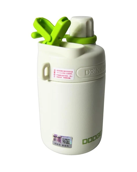 Dodge Çelik Termos Matara Çocuk 450Ml Beyaz - Resim 2